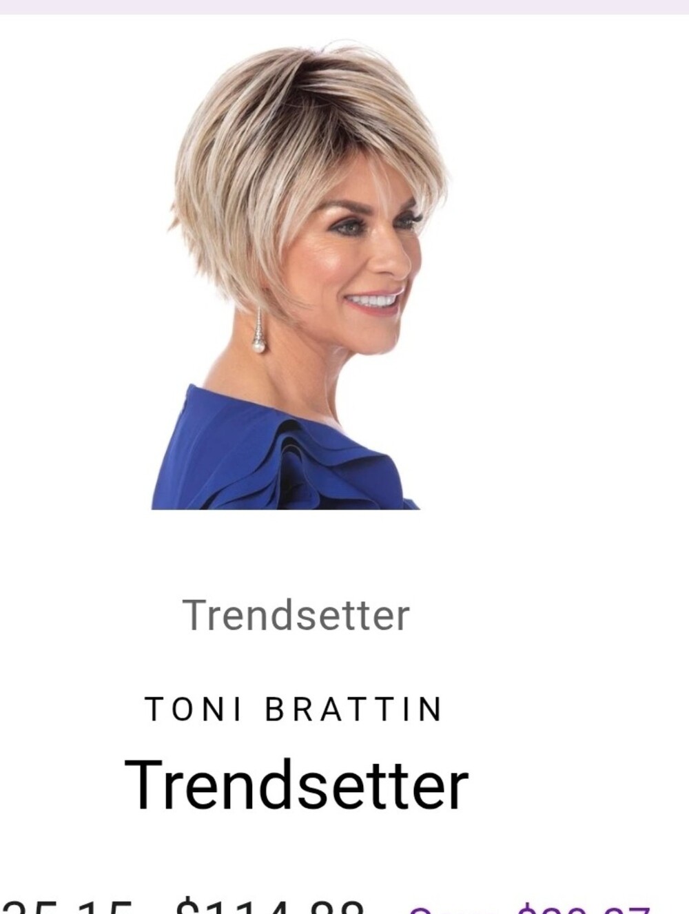 TONI BRATTIN TRENDSETTER MEDIUM BLONDE NEW W TAG Regular
